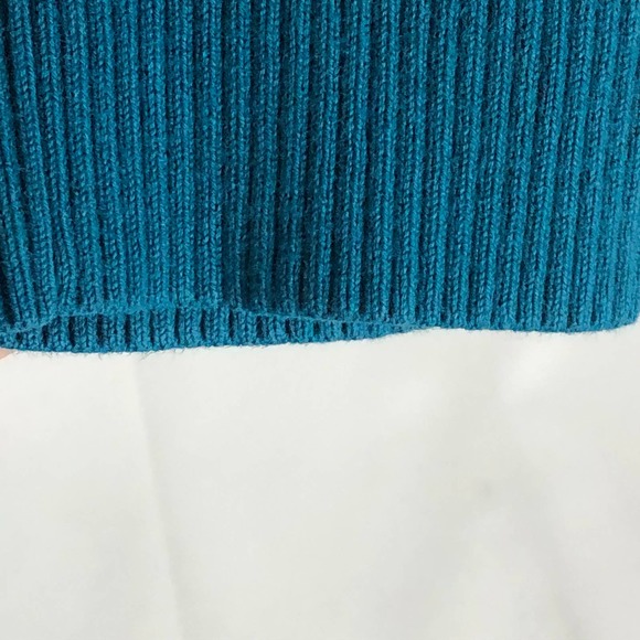 Talbots Petites Sweater Teal Womens Medium Cardigan Pima Cotton Button Up - Picture 5 of 11